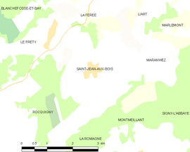 Mapa obce Saint-Jean-aux-Bois