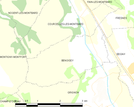 Mapa obce Benoisey