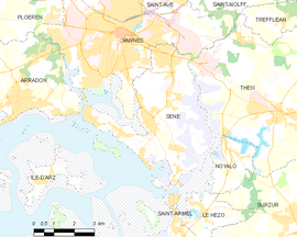 Mapa obce Séné