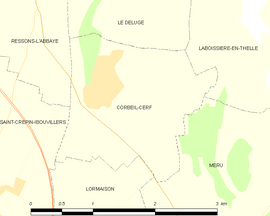 Mapa obce Corbeil-Cerf