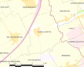 Mapa obce Quiéry-la-Motte