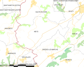 Mapa obce Meys