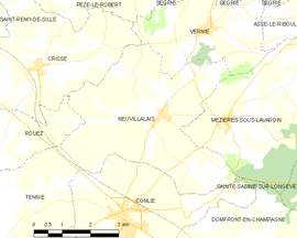 Mapa obce Neuvillalais