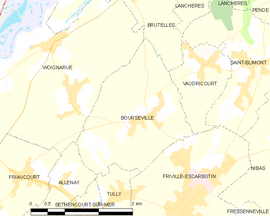 Mapa obce Bourseville