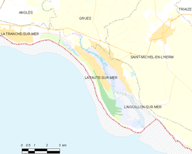 Mapa obce La Faute-sur-Mer