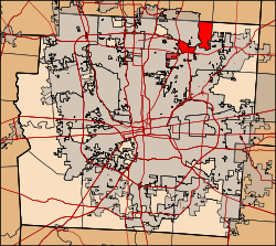 موقعیت بخش بلندن، شهرستان فرانکلین، اوهایو در نقشه