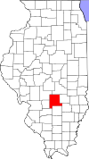 Map of Illinois highlighting Fayette County.svg