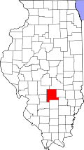 Map of Illinois highlighting Fayette County.svg