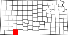 Map of Kansas highlighting Meade County.svg