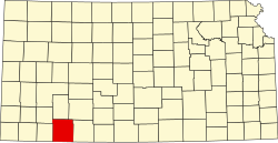 Karte von Meade County innerhalb von Kansas