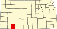 Map of Kansas highlighting Meade County.svg