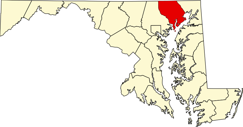 File:Map of Maryland highlighting Harford County.svg