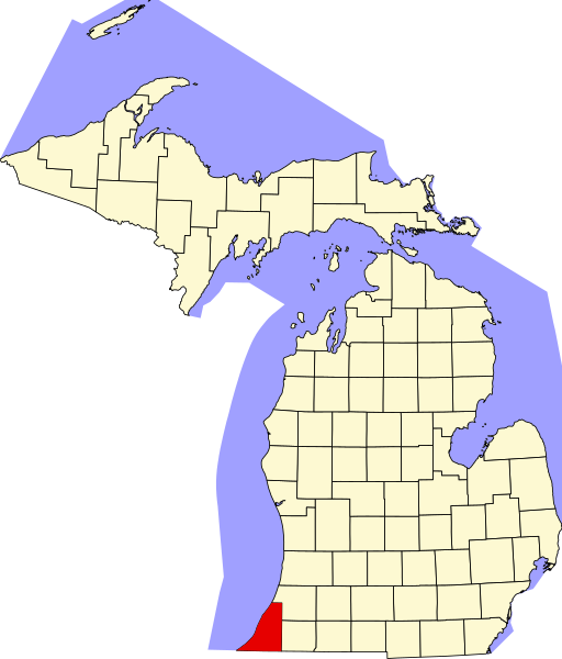 File:Map of Michigan highlighting Berrien County.svg