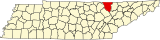 Karte von Tennessee mit Hervorhebung von Scott County.svg