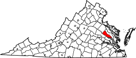 Map of Virginia highlighting King William County.svg