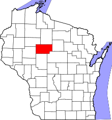 Harta e Taylor County në Wisconsin
