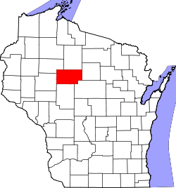 map of Wisconsin highlighting Taylor County