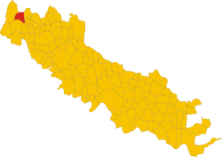 Elhelyezkedése Cremona térképén