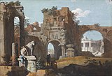 Классический пейзаж с руинами. Ок. 1725 г. Картон, гуашь. Национальная галерея Канады, Торонто