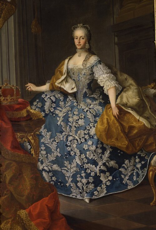 Portrait of Maria Josepha as Queen (by Martin van Meytens, 1765)