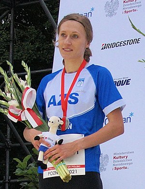 Martyna Galant 97 PZLA Mistrzostwa Polski Poznań 2021 podium.jpg