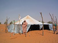 Кочова жінка біля сімейного намету в Мавританії. (Фото: Ji-Elle)