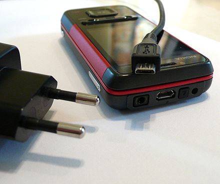 The Micro-USB interface is found on chargers for feature phones and smartphones.