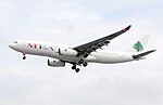 Middle East Airlines A330-243 (F-OMEA) landing at London Heathrow Airport.jpg
