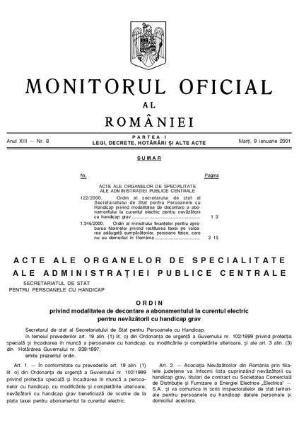 File:Monitorul Oficial al României. Partea I 2001-01-09, nr. 8.pdf