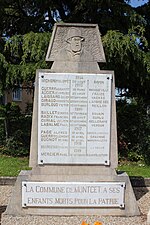 monument aux morts de Montcet