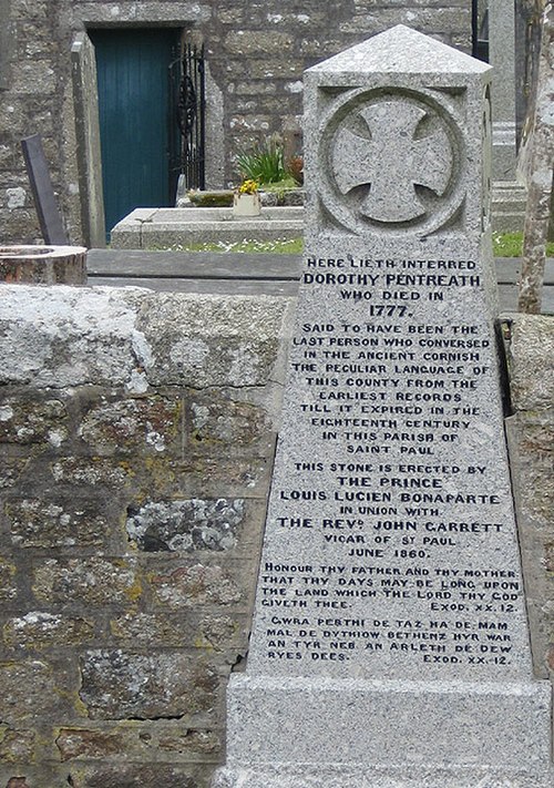 The monument to Dolly Pentreath