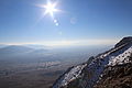 نمایی از شهر شیراز از کوه دراک