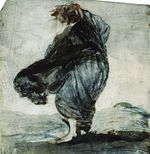 Mujer con los vestidos inflados por el viento, Francisco de Goya.jpg