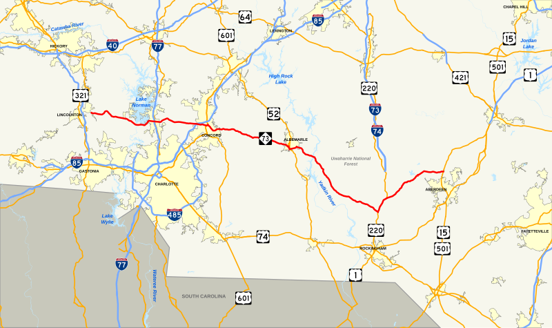 File:NC Highway 73 map.svg