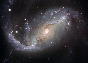 High-resolution image of the center of the galaxy NGC 1672, taken with the Hubble Space Telescope