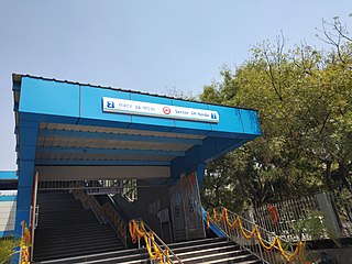 <span class="mw-page-title-main">Noida Sector 34 metro station</span> Metro station in Delhi, India