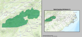 Norda Carolina Usona Kongresa Distrikto 11 (ekde 2013).
tif