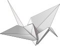 Grue Origami SVG