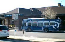 Pace bus at the Naperville Amtrak/Metra station