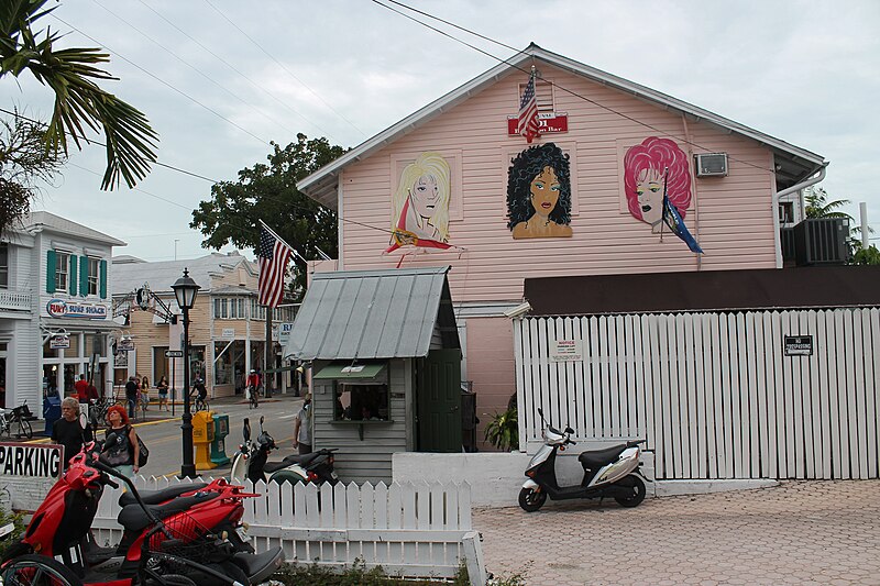 File:Parking lot at Drag Bar, Duval Street, Key West Florida, 2014.jpg