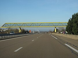 Мост за почивка, над A6, във Веной
