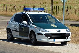 Peugeot 307 of Spanish Civil Guard.