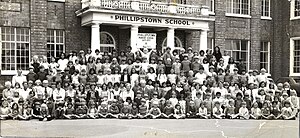 Escuela de Phillipstown en 1977