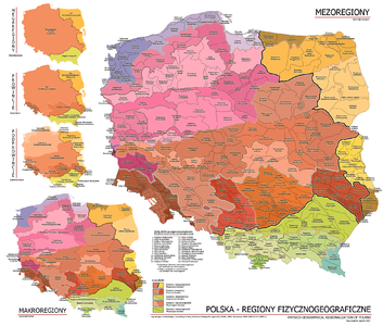 A really detailed geophysical map of Poland. Comes with a Polish and English legend.