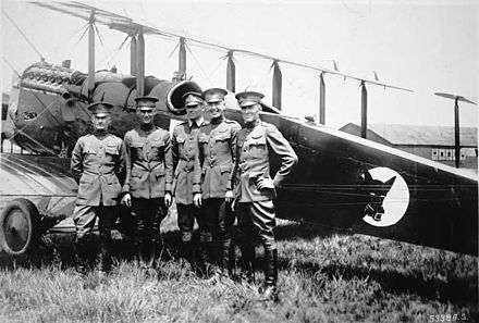 Capt. St. Clair Streett (at left) with pilots of the 1920 Alaskan Flying Expedition