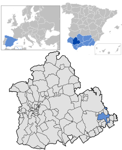 Término municipal de Estepa respecto a la provincia de Sevilla.