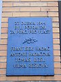 Praha - Krč, Thomayerova nemocnice, pamětní deska obětem 2. sv. války
