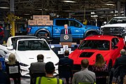 President Trump delivers remarks at the Ford Rawsonville Components Plant President Trump in Michigan (49923369372).jpg