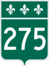 Route 275 marker