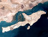 Satelitski prikaz Kešma, najvećeg iranskog otoka